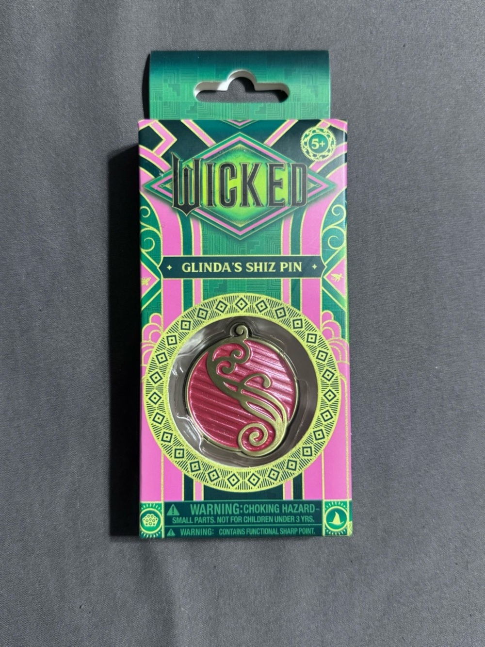 Wicked Glinda's Shiz Pin - Pink Enamel Collectible
